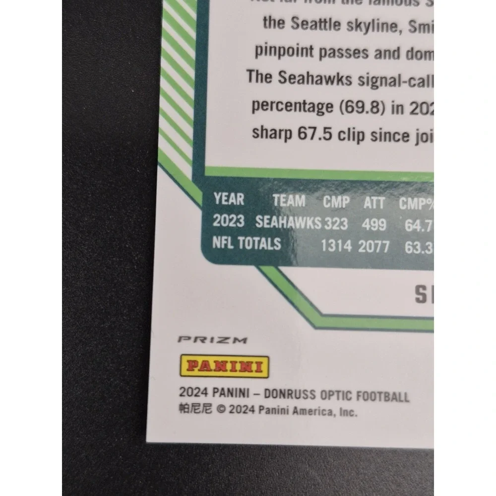 2024 Panini Donruss Optic Geno Smith #177 Pink Velocity /80 Seattle Seahawks